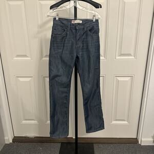 Levis 514 Jeans Mens 27x29 Straight Leg Blue Medium Wash Denim Zip Fly
